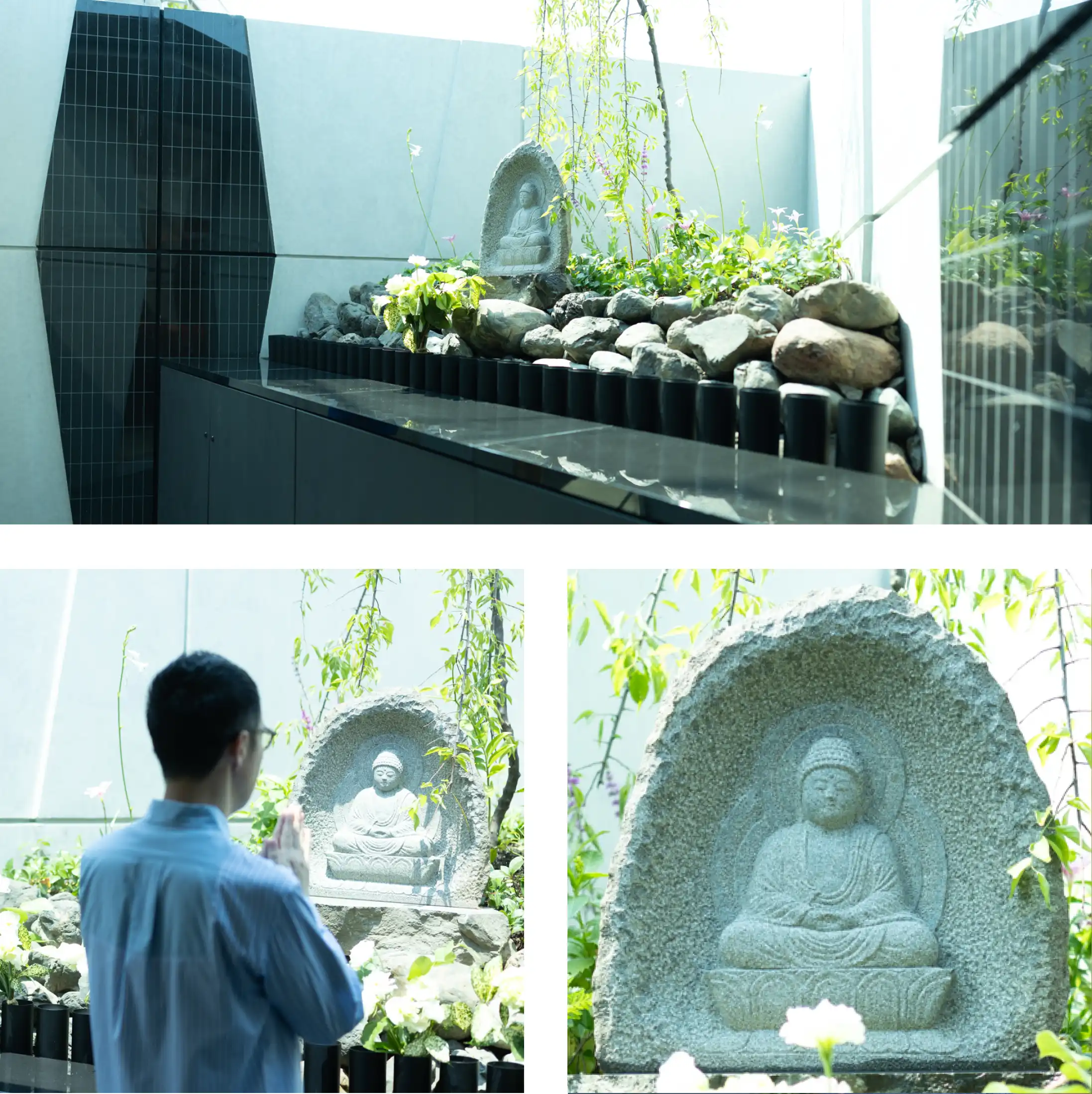 集合墓 座像の間のイメージカット